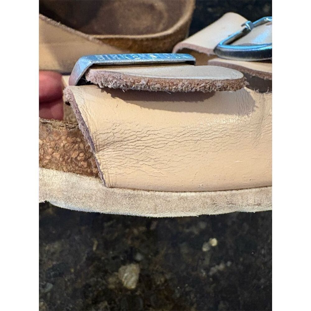 Birkenstock Arizona Women's Sandals Size 6 Ivory Leather Slip-On - Picture 5 of 16